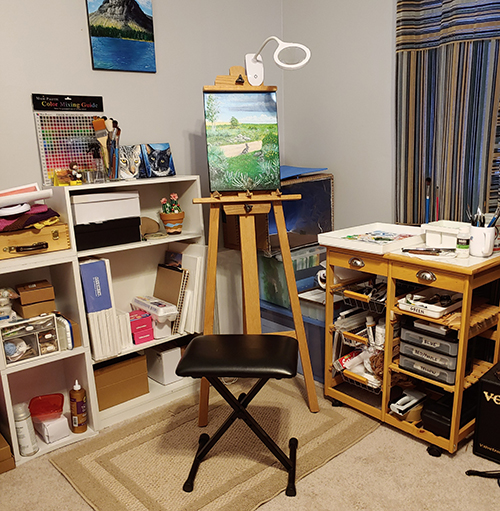 Compact studio workspace