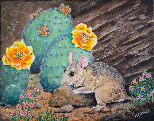 Cactus Mouse in the Prickly Pears