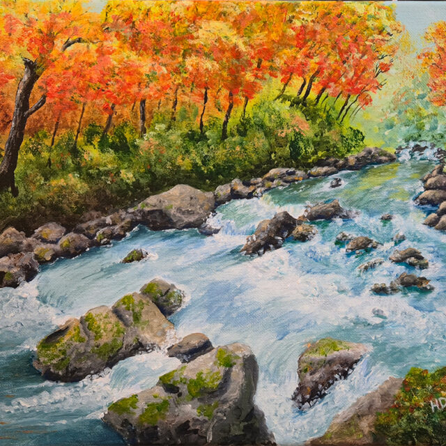 Mountain Stream in Autumn